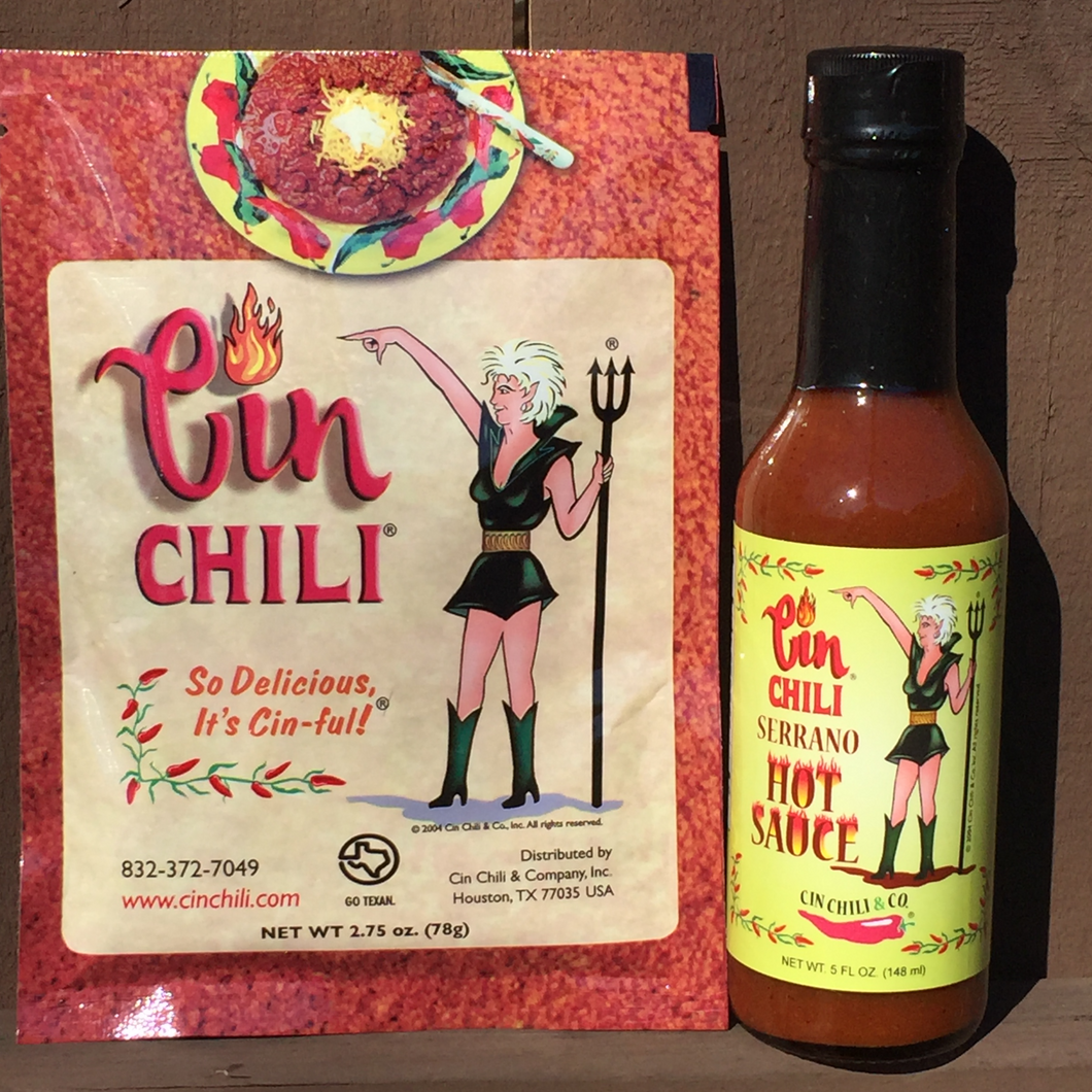 Cin Chili & Cin Chili Hot Sauce Combo - Passion Pickles